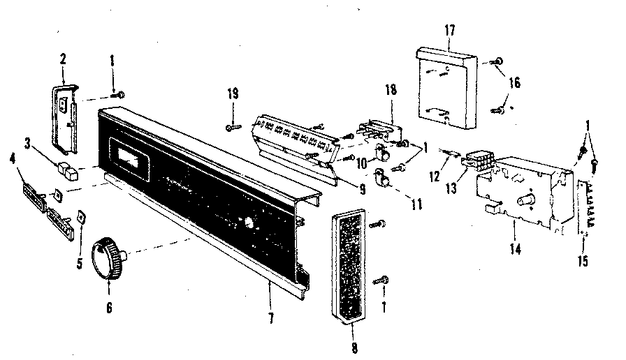 Kenmore 5871403880 console panel details diagram