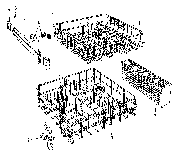 Kenmore 5871403880 rack details diagram