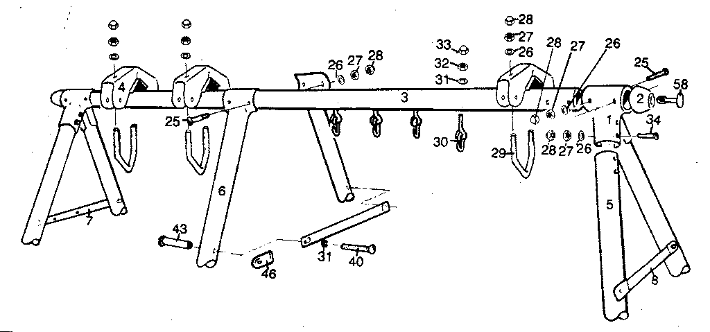 Sears 786720990 a-frame assembly diagram