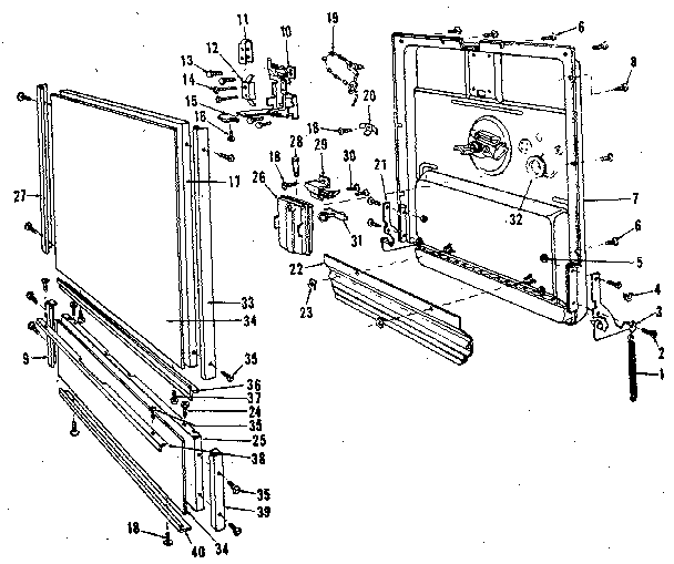 Kenmore 5871647580 door diagram