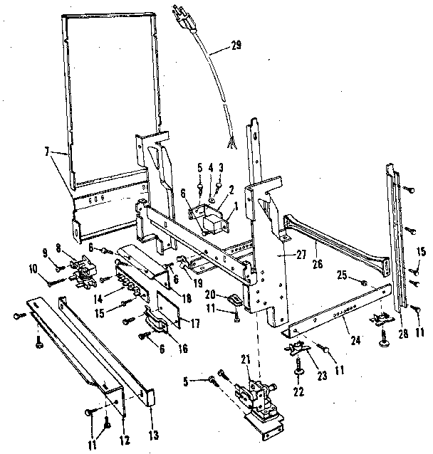 Kenmore 5871647580 frame diagram