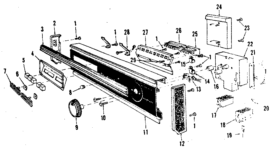 Kenmore 5871647580 console panel diagram
