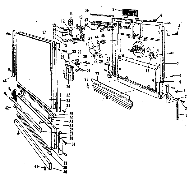 Kenmore 5871756580 door diagram