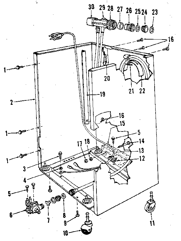 Kenmore 5871756580 frame diagram