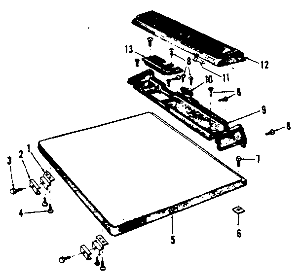 Kenmore 5871756580 top diagram