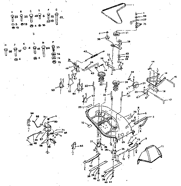 Craftsman 917254560 38" mower diagram