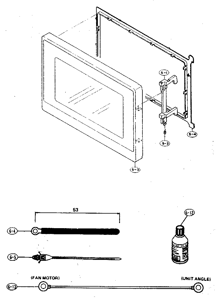Kenmore 99715 (1988) door and miscellaneous diagram