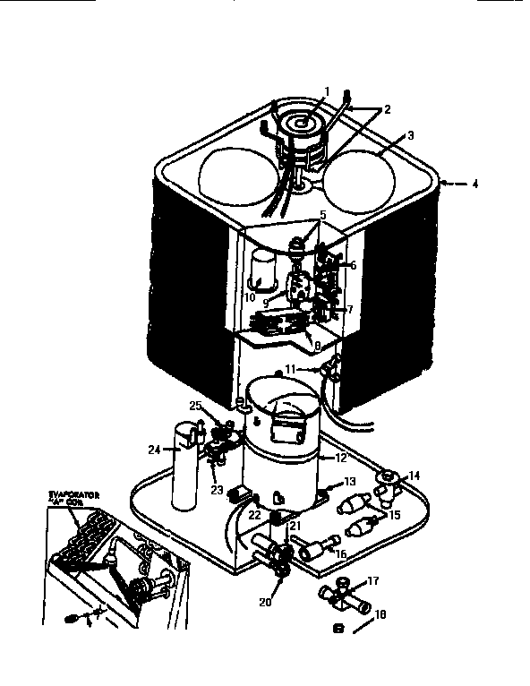 ICP CH5036VHA1 functional replacement parts diagram