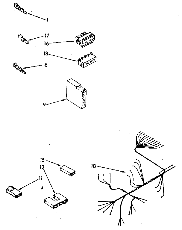 Kenmore 19385 (1988) wiring harness diagram