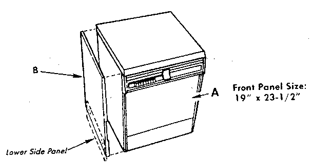 Kenmore 19385 (1988) dishwasher panels diagram