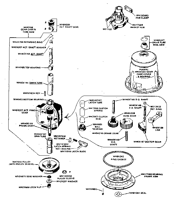 GE WWA8330GAL transmission diagram