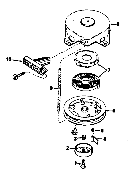 Craftsman 536884220 rewind starter diagram
