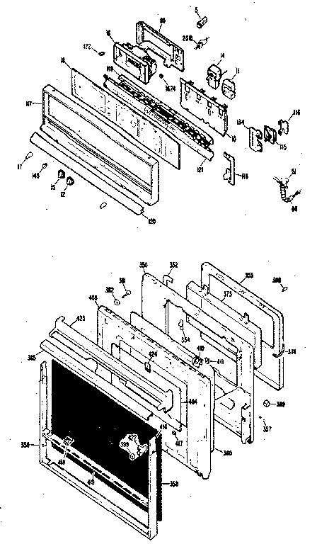 Kenmore 21233 (1988) control & door diagram