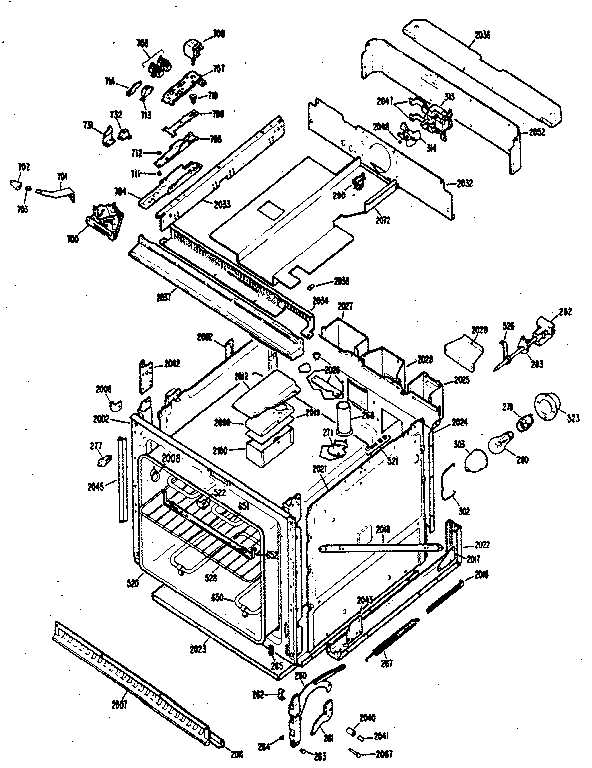 Kenmore 21236 (1988) lower oven parts diagram