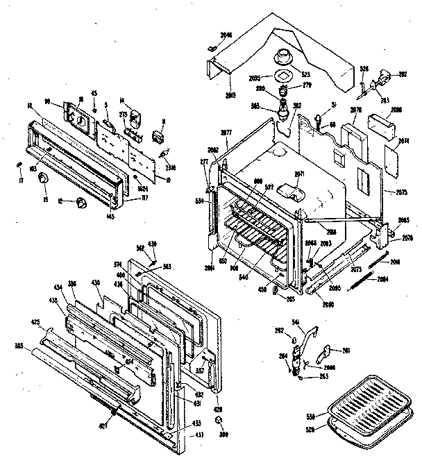 GE JKS06G0J3 body section diagram