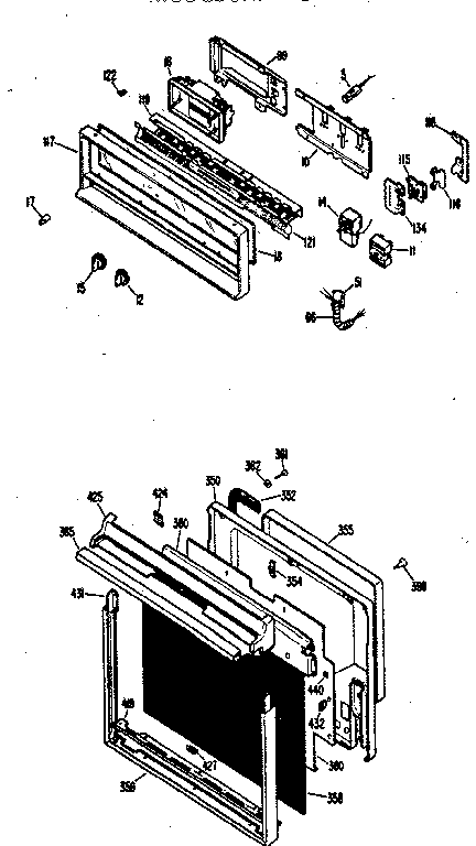 Kenmore 21133 (1988) door assembly diagram