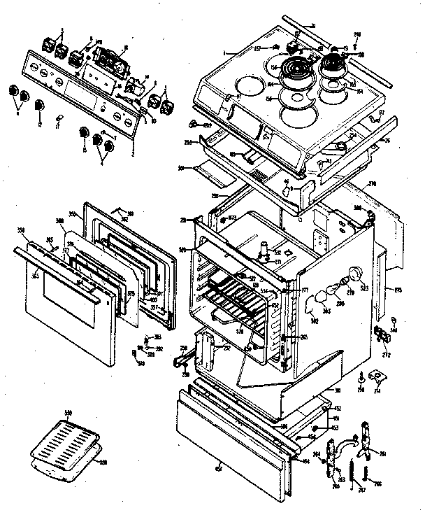 Kenmore 20211 (1988) body section diagram
