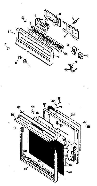 Kenmore 21132 (1988) door assembly diagram