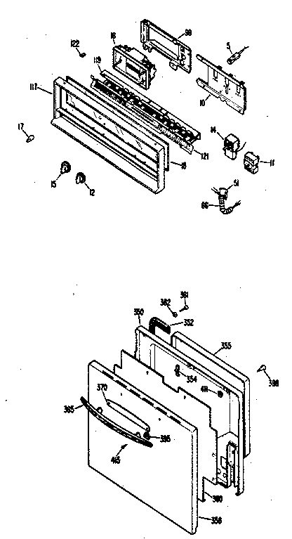 GE JRP030J3 door assembly diagram