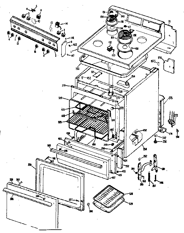 Preway 99111 (1988) electric range diagram