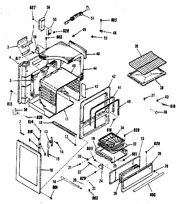 Kenmore 66211 (1988) main body diagram