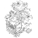 Kenmore 20131 (1988) cooktop & case parts diagram