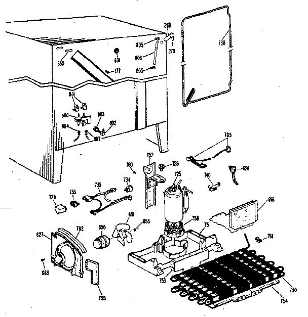 GE TFX24RJF unit parts diagram