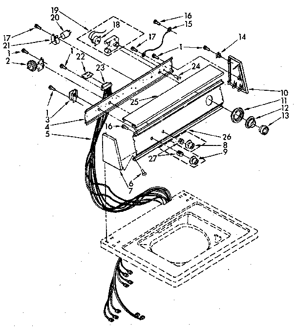 Kenmore 11082781300 console panel diagram