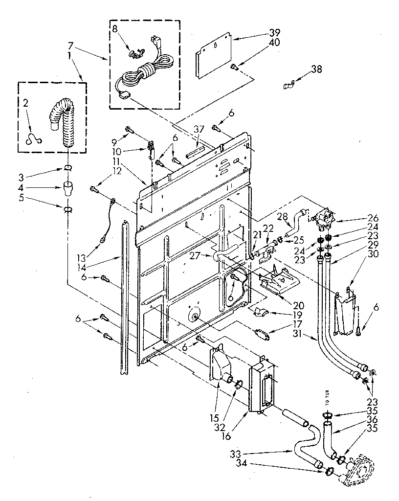 Kenmore 11082781300 rear panel diagram