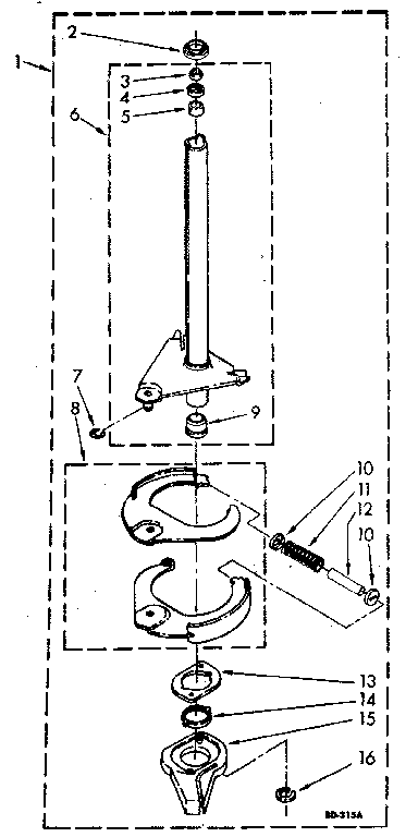 Kenmore 11082781300 brake and drive tube diagram