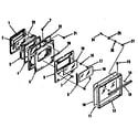 Kenmore 9113138890 oven door section diagram