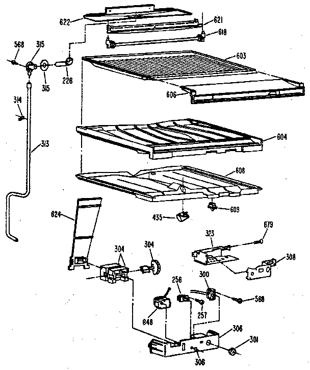 Kenmore 3638685780 compartment separator diagram