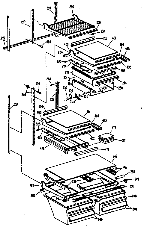 Kenmore 3638785780 shelf diagram