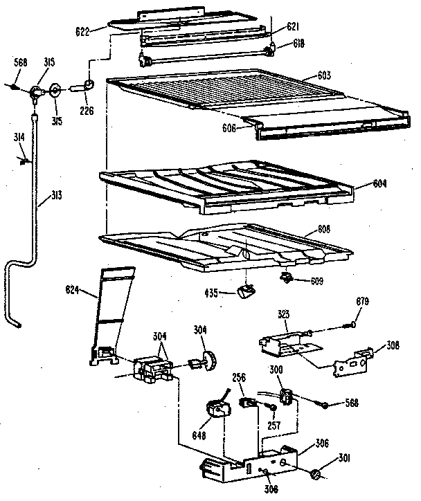 Kenmore 3638785780 compartment separator diagram