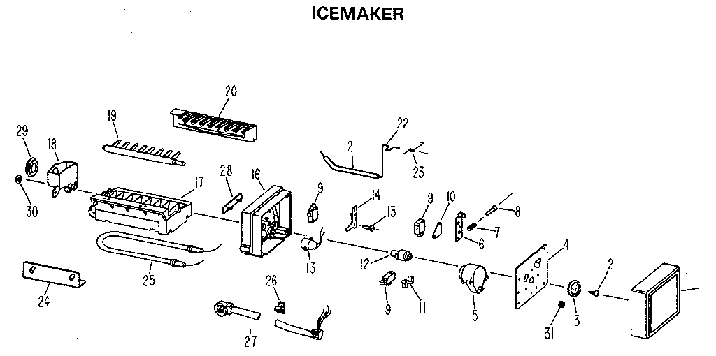 Kenmore 3638785780 icemaker diagram