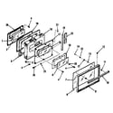 Kenmore 9117358710 oven door section diagram