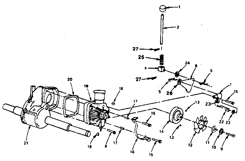 Craftsman 917254580 differential and pump assembly diagram
