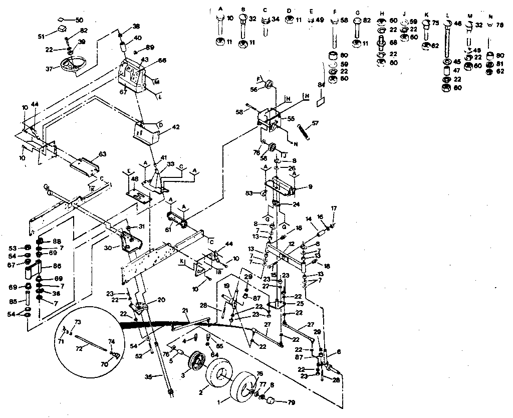 Craftsman 917255914 steering diagram