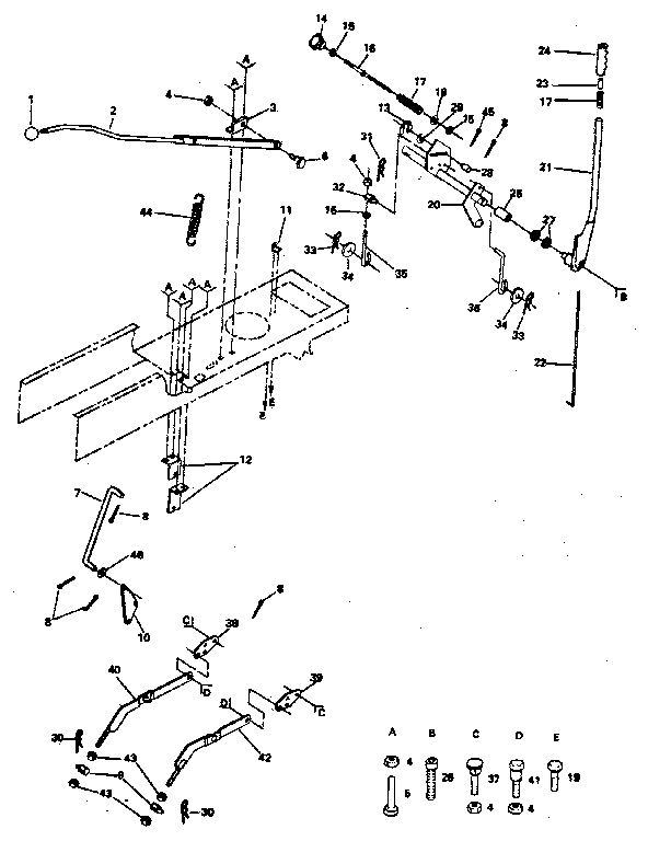 Craftsman 917254310-1987 lift adjustment diagram
