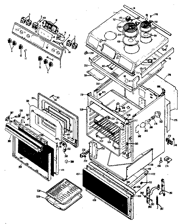 GE JSS27G0J3 body section diagram