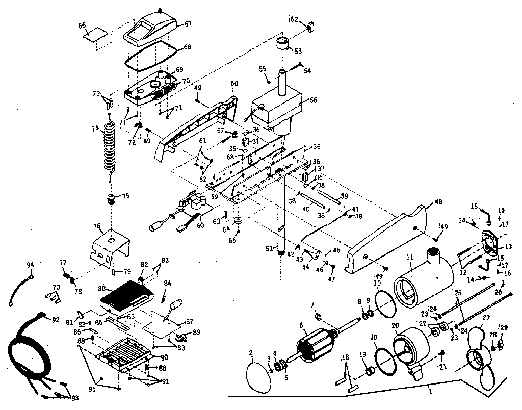 Minn Kota 799MX unit parts diagram