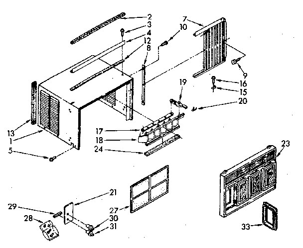 Kenmore 1068760782 cabinet parts diagram