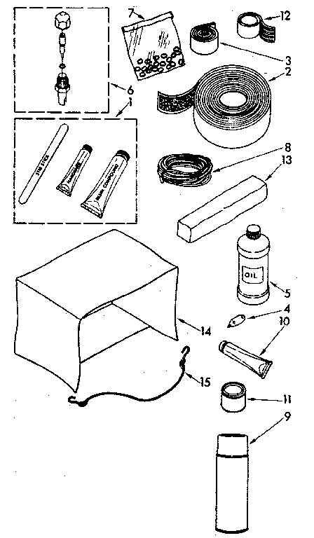 Kenmore 1068760782 optional parts (not included) diagram