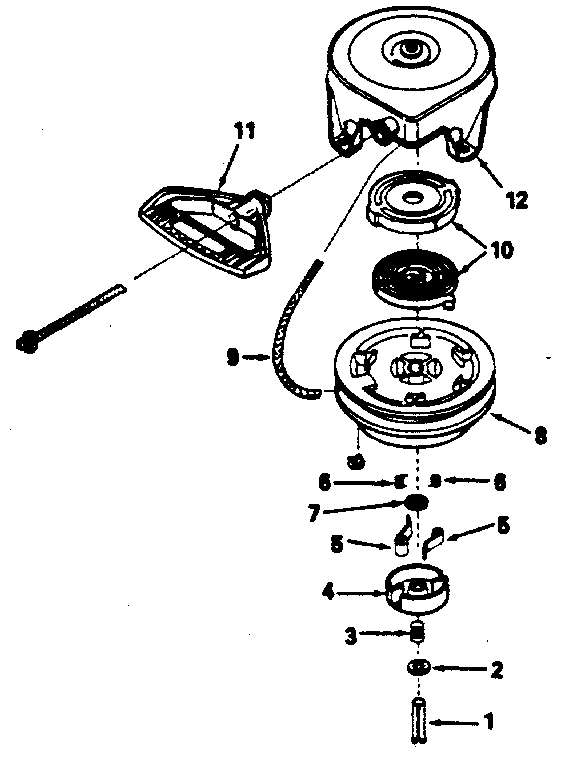 Craftsman 536885010 rewind starter diagram