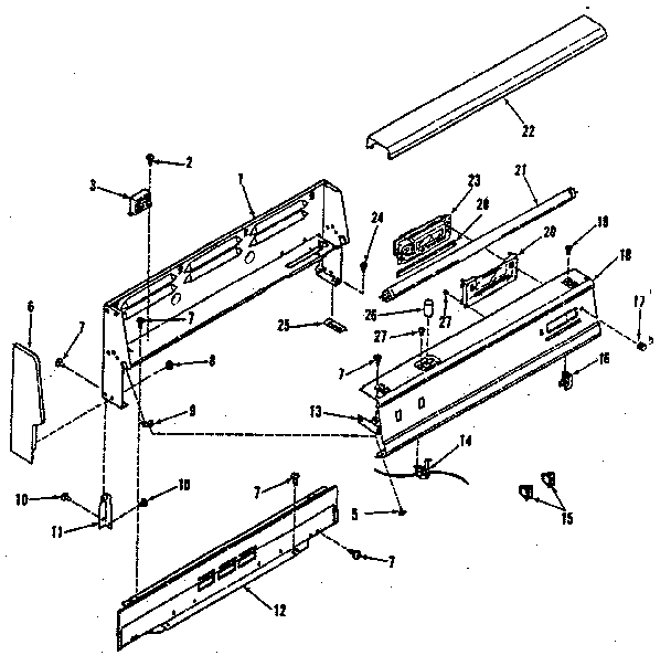 Kenmore 9117398810 backguard section diagram