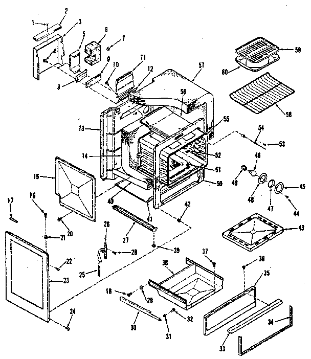 Kenmore 9117398810 body section diagram