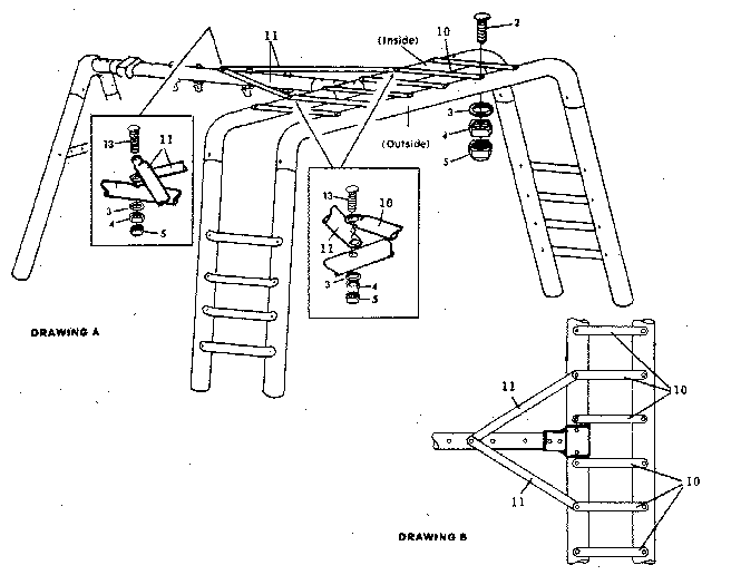 Sears 512720261 rail assembly diagram