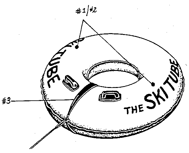 Sevylor ST1000 valve plugs and web strap diagram