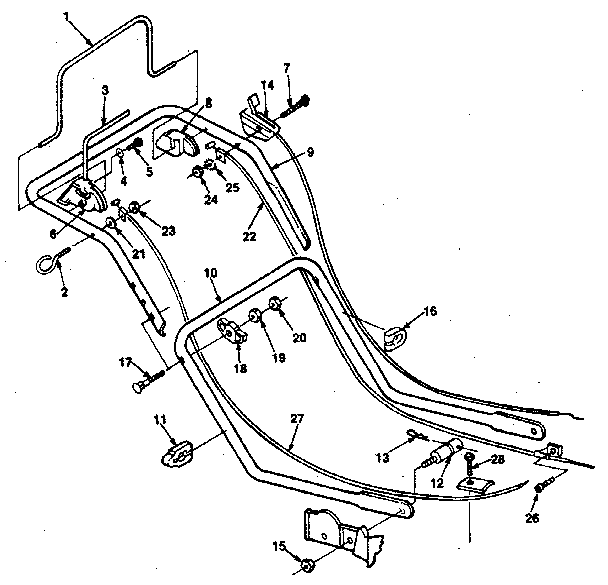 Homelite HMB-21P4 handle assembly diagram
