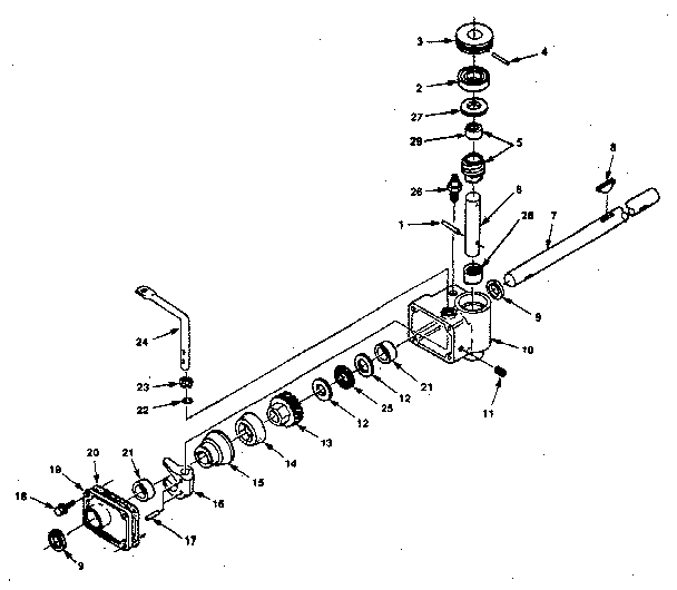 Homelite HMB-21P4 drive assembly diagram